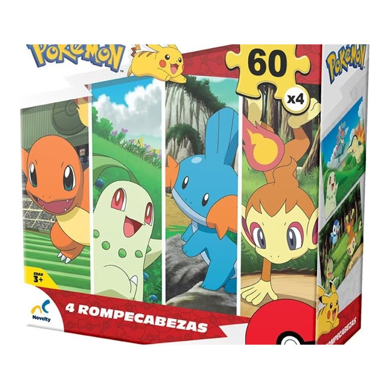 Rompecabezas 4 En 1 Pokémon