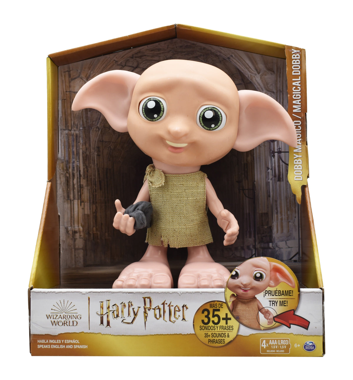 Harry Potter Dobby Magico 35 Sonidos Y Frases Spin Master Cf - Vista frontal