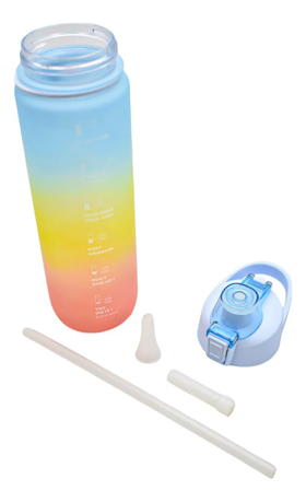 Botella Deportiva Con Asa Arcoiris Rayas 1000ml Sm22hat275