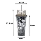 Vaso Plastico Tapadera De Rosca Y Popote Gato Sm22hat286