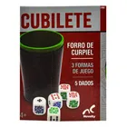Cubilete Forrado De Curpiel 5 Dados Novelty