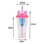 Vaso Plastico Tapadera De Rosca Y Popote Gato Sm22hat280