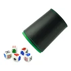 Cubilete Forrado De Curpiel 5 Dados Novelty