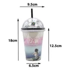 Vaso Plastico Tapa Decorativa Y Popote Astronauta Sm22hat295