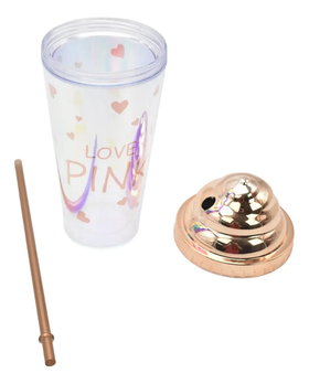 Vaso Plastico Tapadera De Rosca Y Popote Malteada Sm22hat279