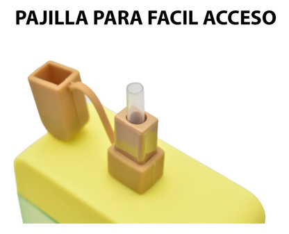 Botella En Forma De Paleta Con Pajilla 300ml Sm22hat233