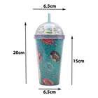 Vaso Plastico Con Tapa Decorativa Donas 500ml Sm22hat316