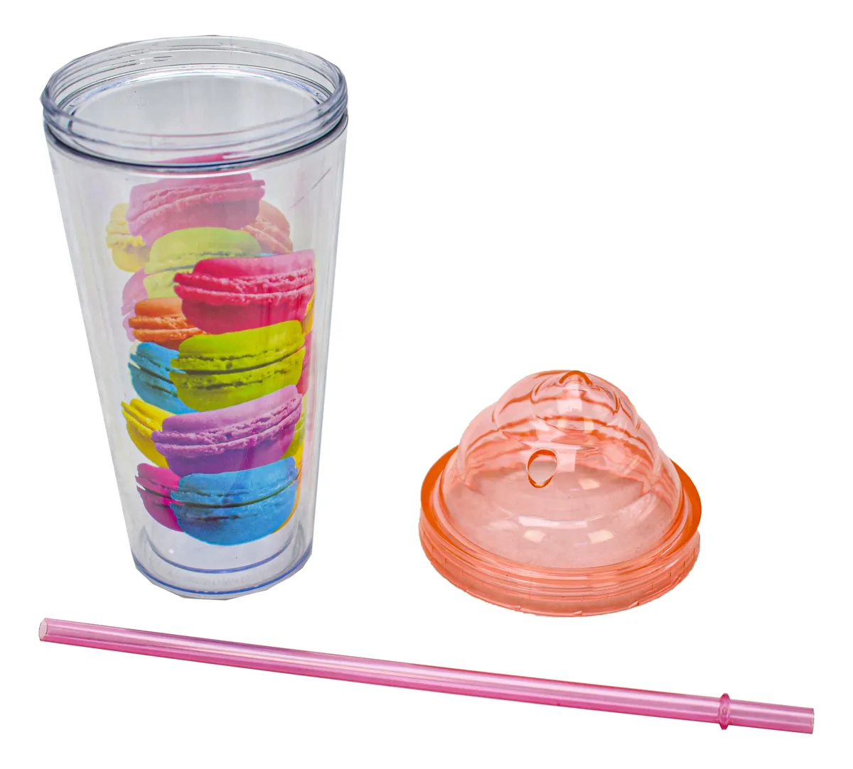 Vaso Plastico Tapadera De Rosca Y Popote Malteada Sm22hat290