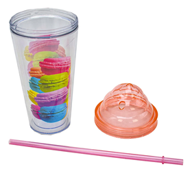 Vaso Plastico Tapadera De Rosca Y Popote Malteada Sm22hat290