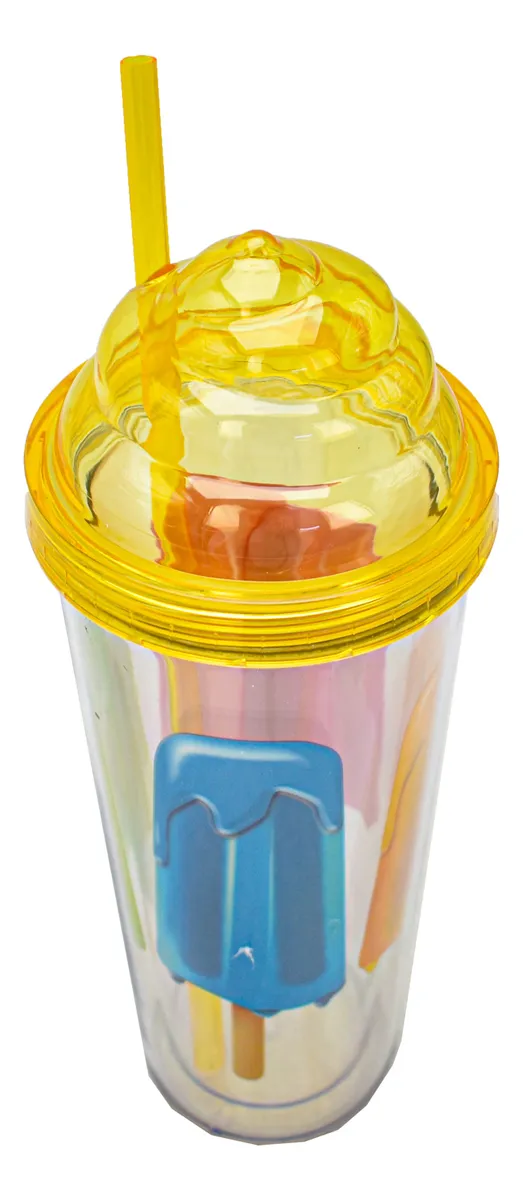 Vaso Plastico Tapadera De Rosca Y Popote Malteada Sm22hat290