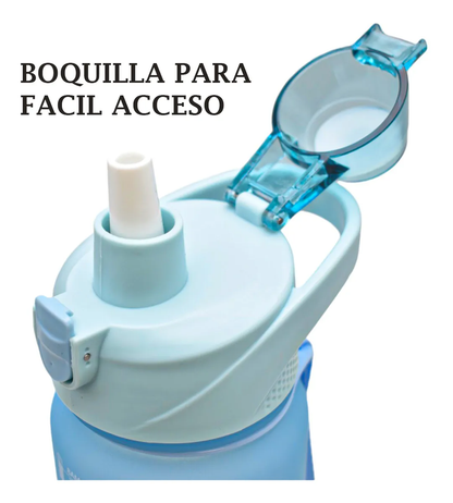 Botella Deportiva Con Asa Arcoiris Puntos 1100ml Sm22hat272