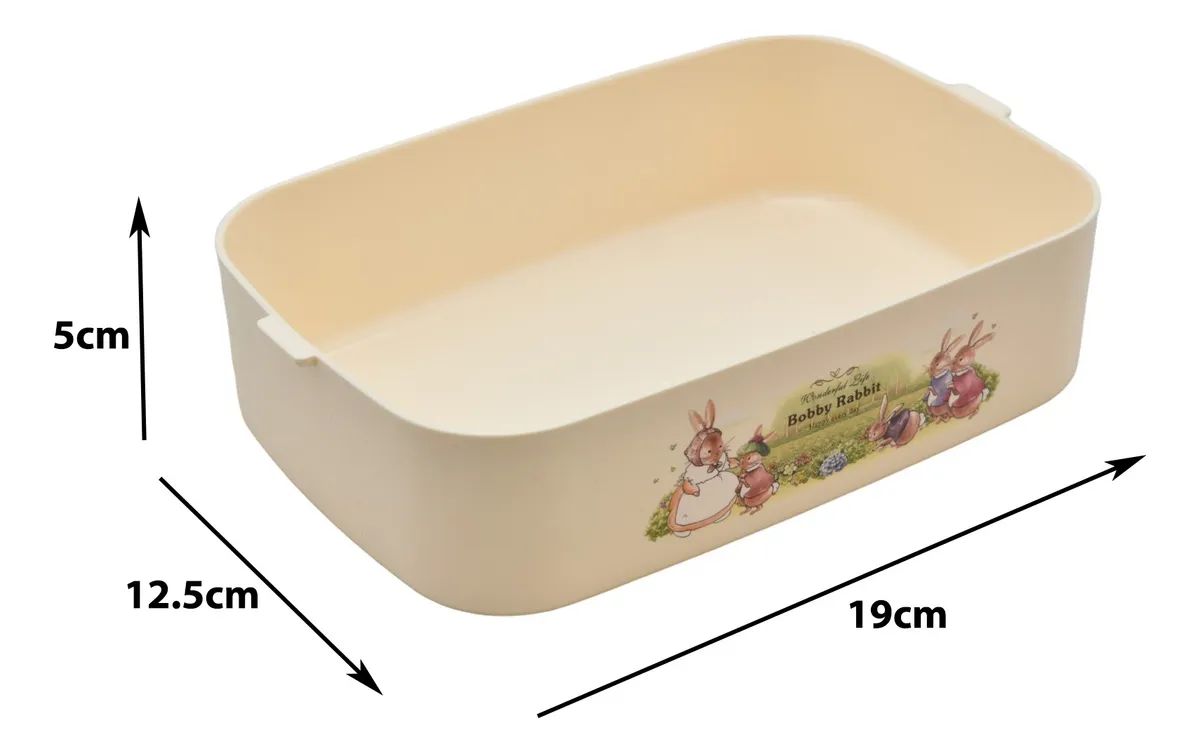 Toper Conejos 3 Niveles Lunch Box Cubiertos 1500ml 82003