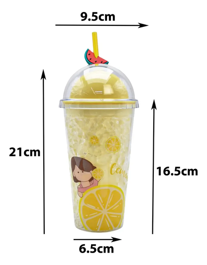 Vaso Doble Pared Gel Enfriador Con Luz  H-13