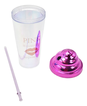 Vaso Plastico Tapadera De Rosca Y Popote Malteada Sm22hat279