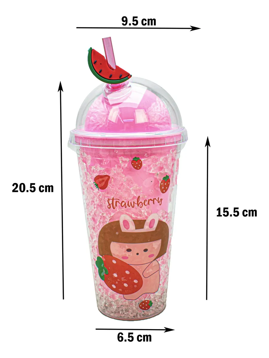 Vaso Doble Pared Gel Enfriador Con Luz  H-13