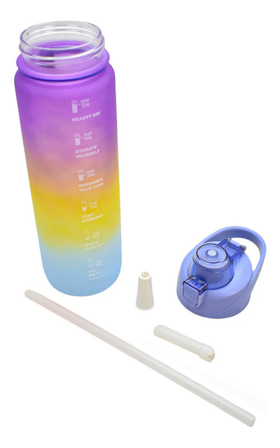 Botella Deportiva Con Asa Arcoiris Puntos 1100ml Sm22hat272