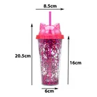Vaso Plastico Tapadera De Rosca Y Popote Gato Sm22hat286