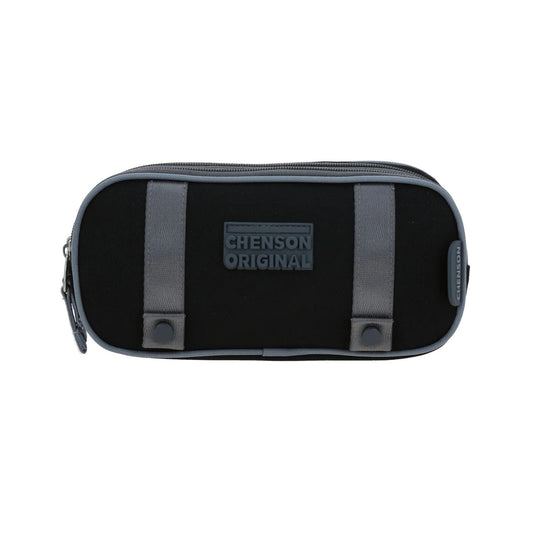 Lapicera Estuche Strong Lisa Negra 2 Cierres Co70737 Chenson - Vista frontal