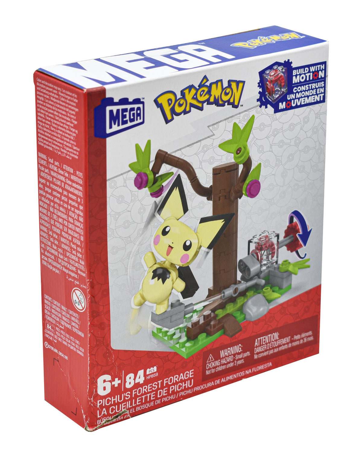 Mega Pokémon Busqueda En El Bosque De Pichu 84 Pz Mattel Cf - Vista trasera