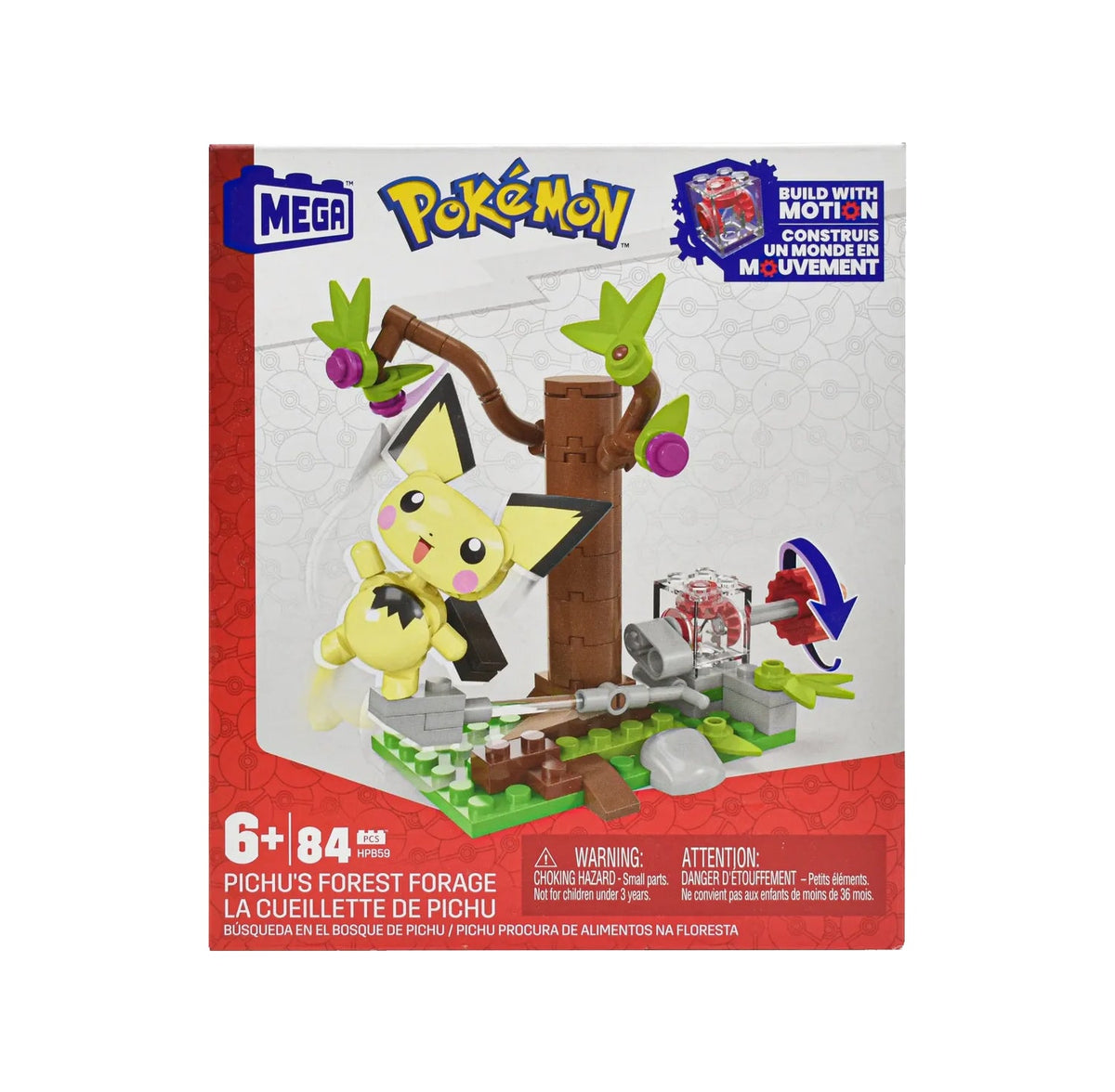 Mega Pokemon Pack Bosque De Pichu Y Aventura Acuatica Mattel - Vista trasera