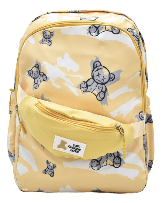 Mochila Con Cangurera Ositos - Vista frontal