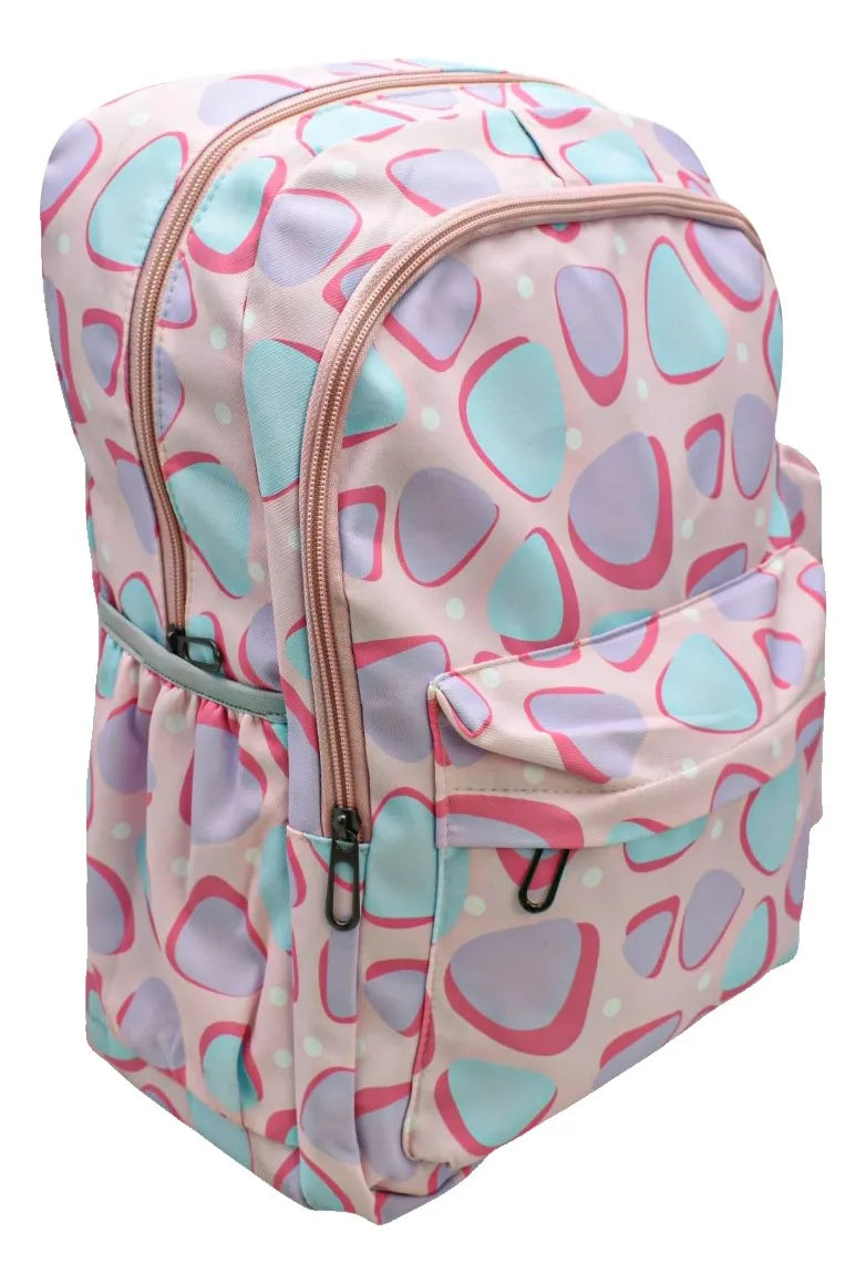 Mochila Figuras De Colores - Detalle estampado