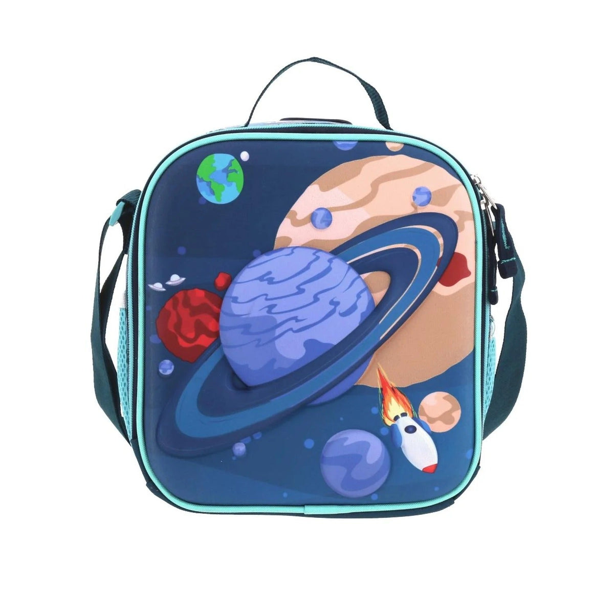 Mochila Lonchera Lapicera Planetas Chenson - Detalle estampado