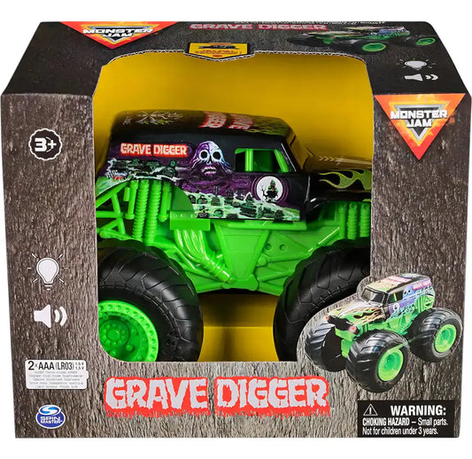 Monster Jam Grave Digger Con Luz Y Sonido 1:24 Spin Master - Vista frontal