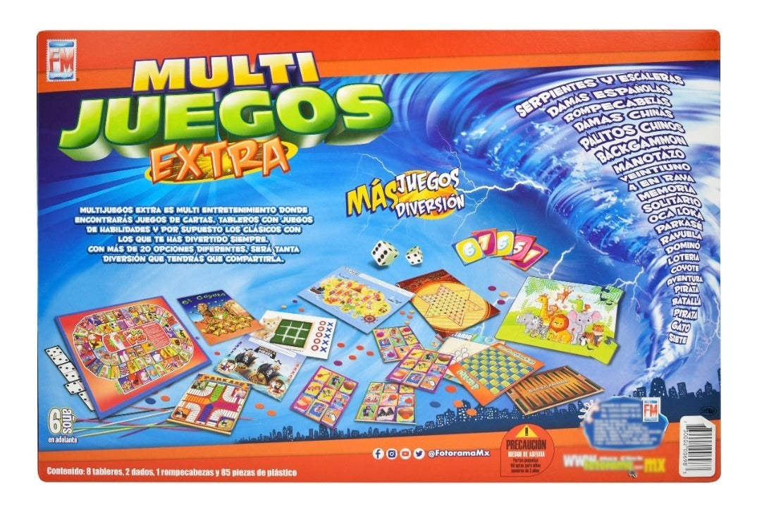 Multi Juegos Extra Mas De 20 Juegos De Mesa Fotorama - Vista trasera