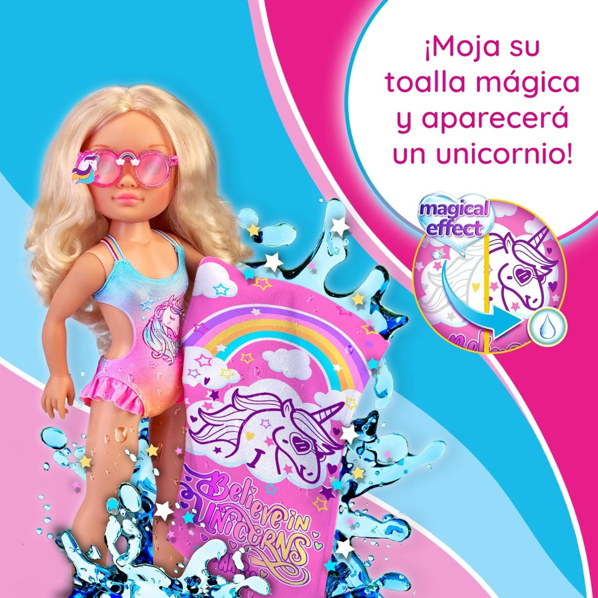 Nancy Un Dia Con Toalla Magica Muñeca 43cm Famosa - Vista trasera