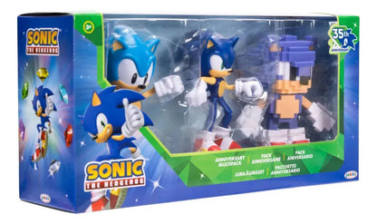 Sonic The Hedgehog Pack De Aniversario Figuras 10cm Jakks - Detalle cierre