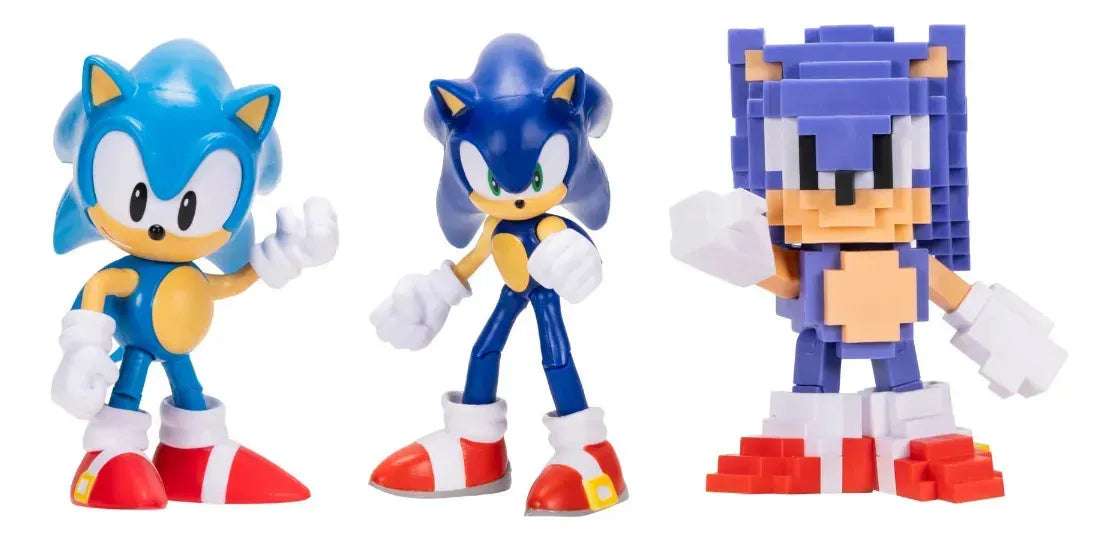 Sonic The Hedgehog Pack De Aniversario Figuras 10cm Jakks - Detalle compartimentos