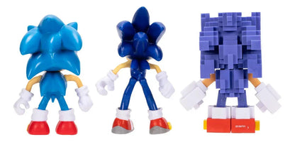 Sonic The Hedgehog Pack De Aniversario Figuras 10cm Jakks - Vista trasera