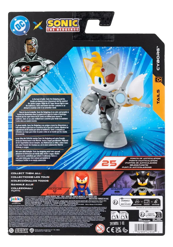 Sonic X Dc Tails Como Cyborg Figura 12cm Jakks Pacific - Detalle cierre