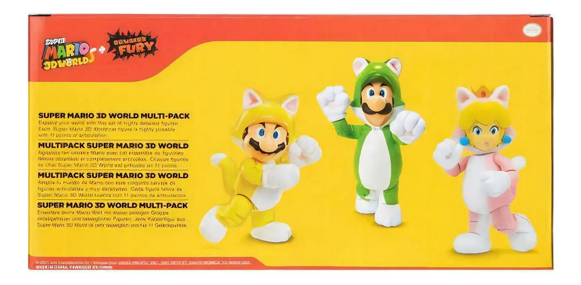 Super Mario 3d World Multi-pack 3 Figuras 12cm Jakks Pacific - Detalle compartimentos