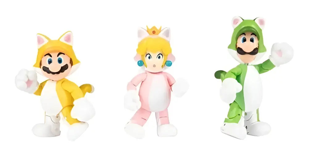 Super Mario 3d World Multi-pack 3 Figuras 12cm Jakks Pacific - Vista lateral