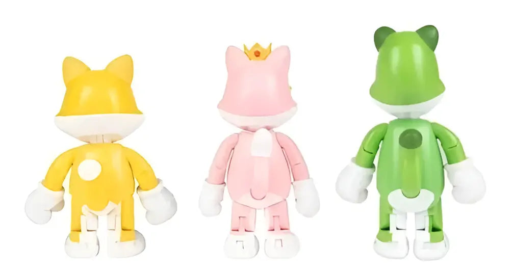Super Mario 3d World Multi-pack 3 Figuras 12cm Jakks Pacific - Vista trasera