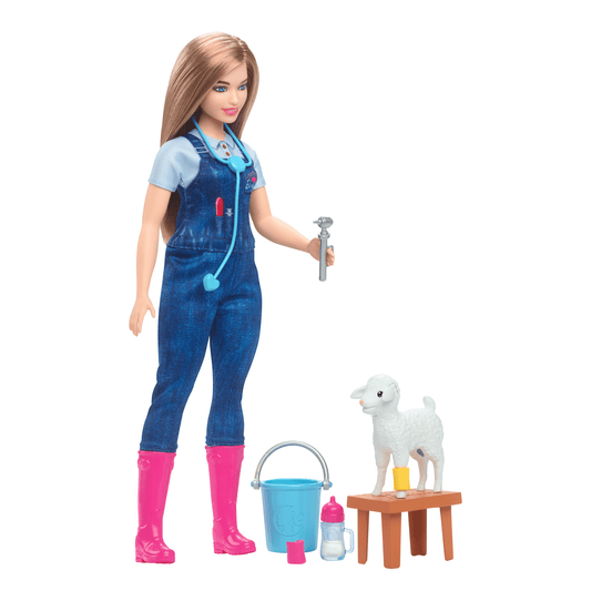 Barbie Profesiones Veterinaria Ganadera Muñeca 28cm Mattel — foto del fabricante