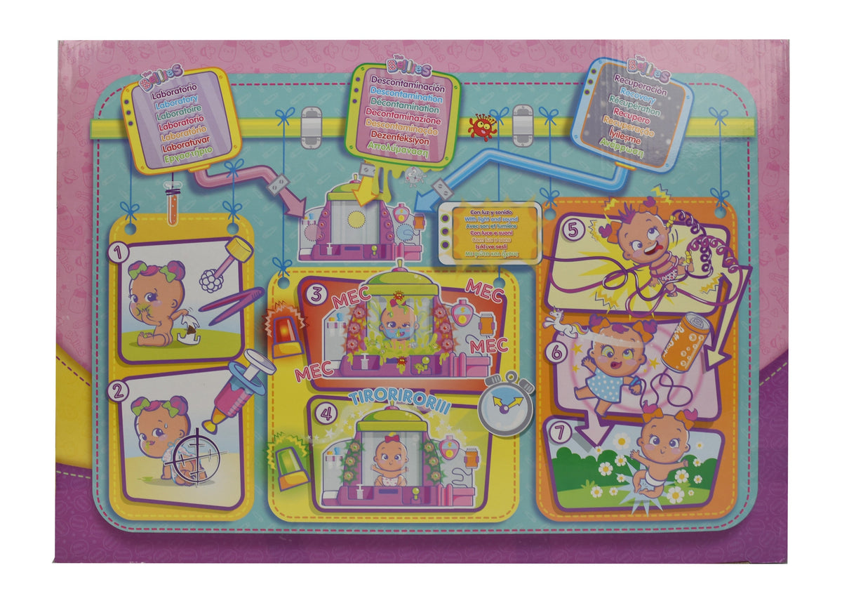 The Bellies Virus Tester Playset Con Luz Y Sonidos Famosa Cf - Detalle cierre