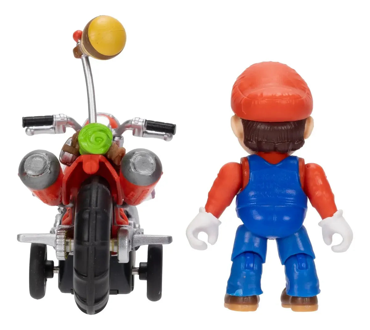 The Super Mario Galaxy Movie Mario Con Moto Figura 7cm Jakks - Detalle estampado