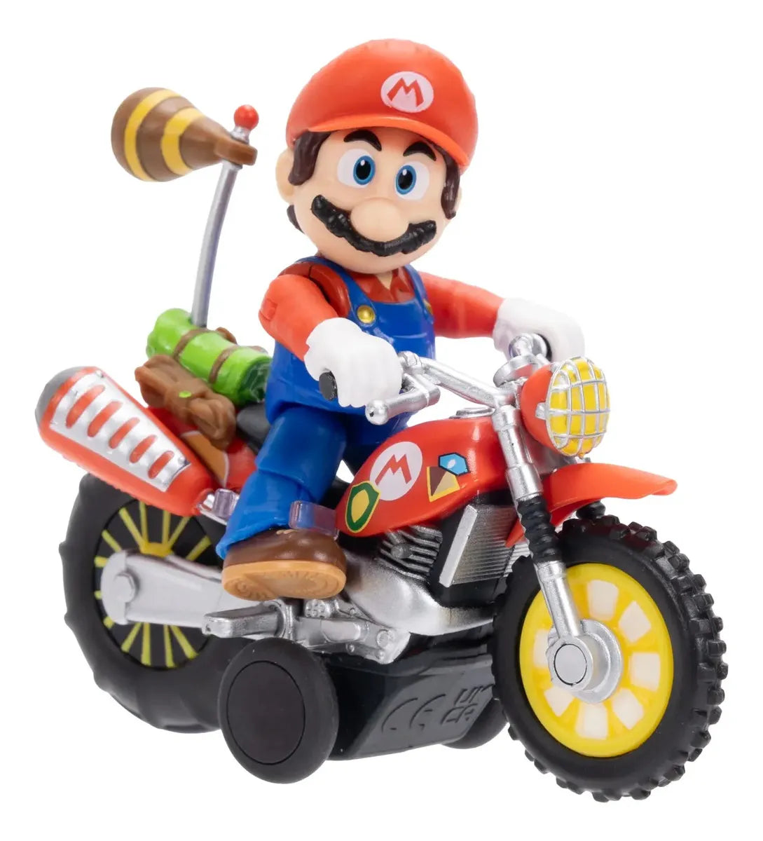 The Super Mario Galaxy Movie Mario Con Moto Figura 7cm Jakks - Vista frontal