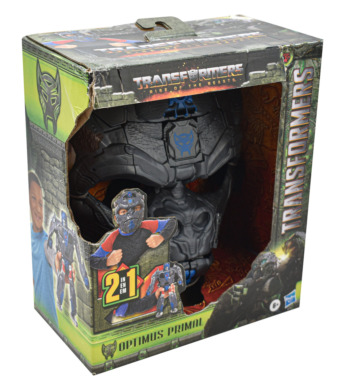 Transformers Rise The Beasts Optimus Primal 2 En 1 Hasbro Cf - Detalle compartimentos